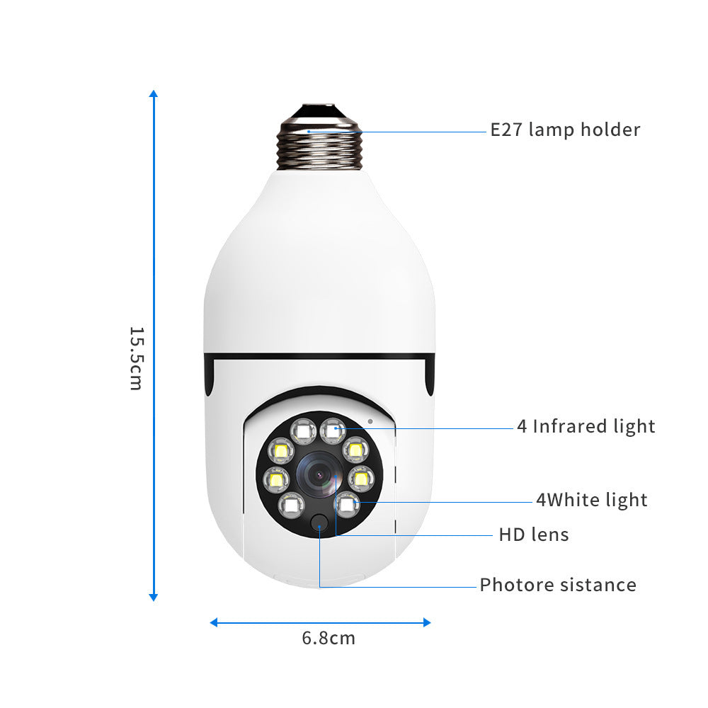 🎦💡Foco Cámara Inteligente Wifi HD 360° con Visión Nocturna - Remota💡