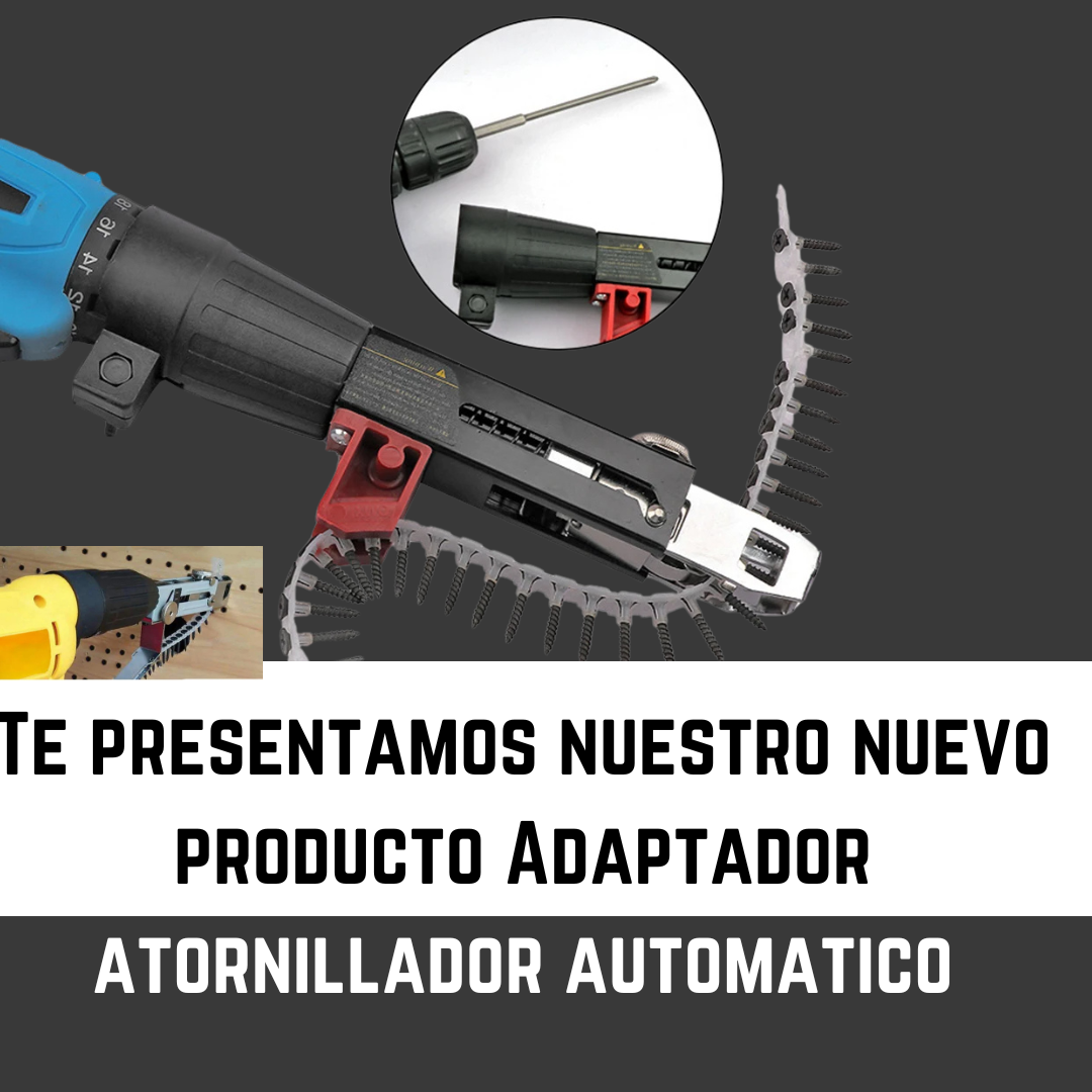 🎁¡GRAN OFERTA CON DESCUENTO!!  ADAPTADOR AUTOMATICO DE PISTOLA ATORNILLADOR CONTINUO CON CADENA DE TORNILLOS PARA TALADRO👷‍♀️👷‍♂️