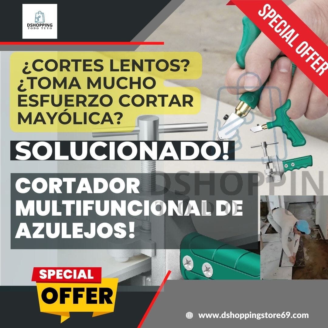 🗜️👷CORTADOR DE AZULEJOS, MAYÓLICA Y VIDRIO PORTATIL PRO🧑‍🔧 + PRODUCTO SORPRESA GRATIS!!! DShopping 