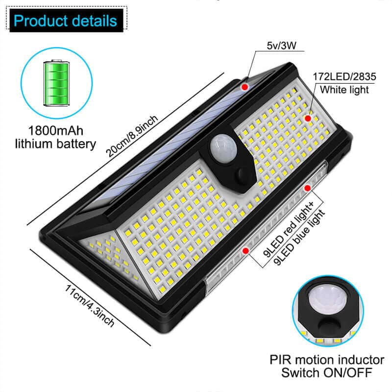 FOCO SOLAR 190 CON SENSOR DE MOVIMIENTO 🌄💡 DShopping 