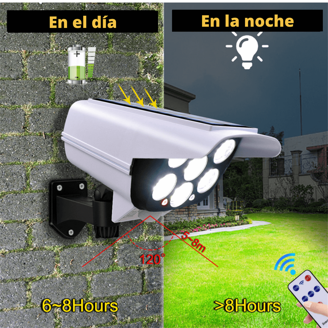 FOCO SOLAR LED CON SENSOR DE MOVIMIENTO DShopping ✅ LLEVE 1 A S/ 74.99 