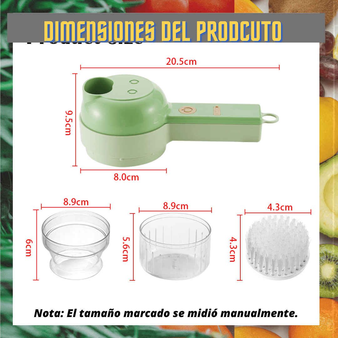 PICATODO REBANADOR DE VERDURAS PRO 4 EN 1 DShopping 