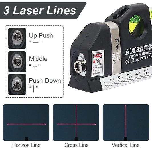 REGLA LASER MULTIFUNCIONAL 4 EN 1 SUPER NIVEL